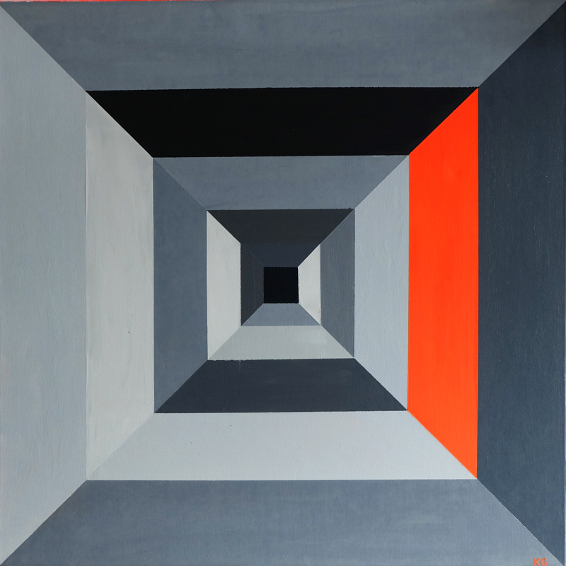 Arte contemporáneo Valencia Karlo Grados España artista galería óleo abstracto constructivismo