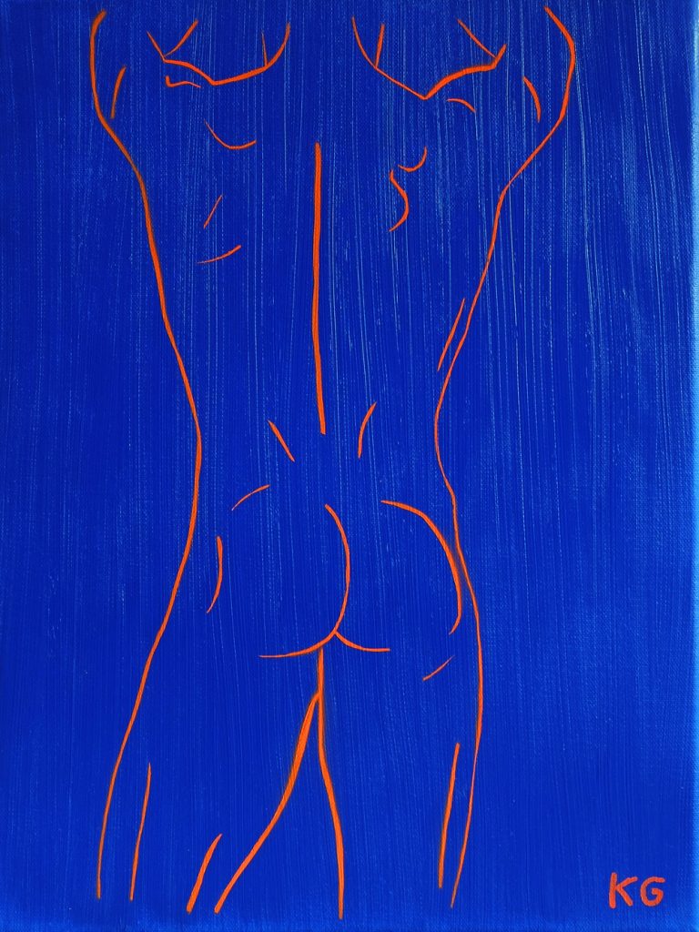 Life Lines X Arte contemporáneo Valencia Karlo Grados España artista galería óleo desnudo hombre sexy culo