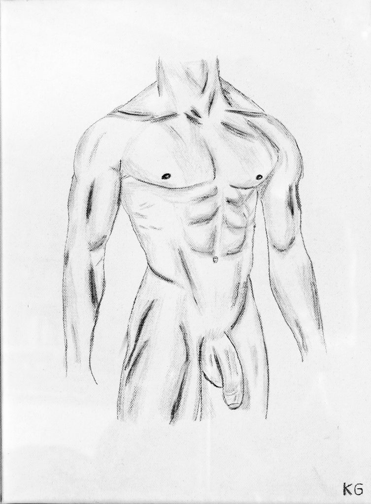 Arte contemporáneo Valencia Karlo Grados España artista galería óleo desnudo hombre sexy pene 